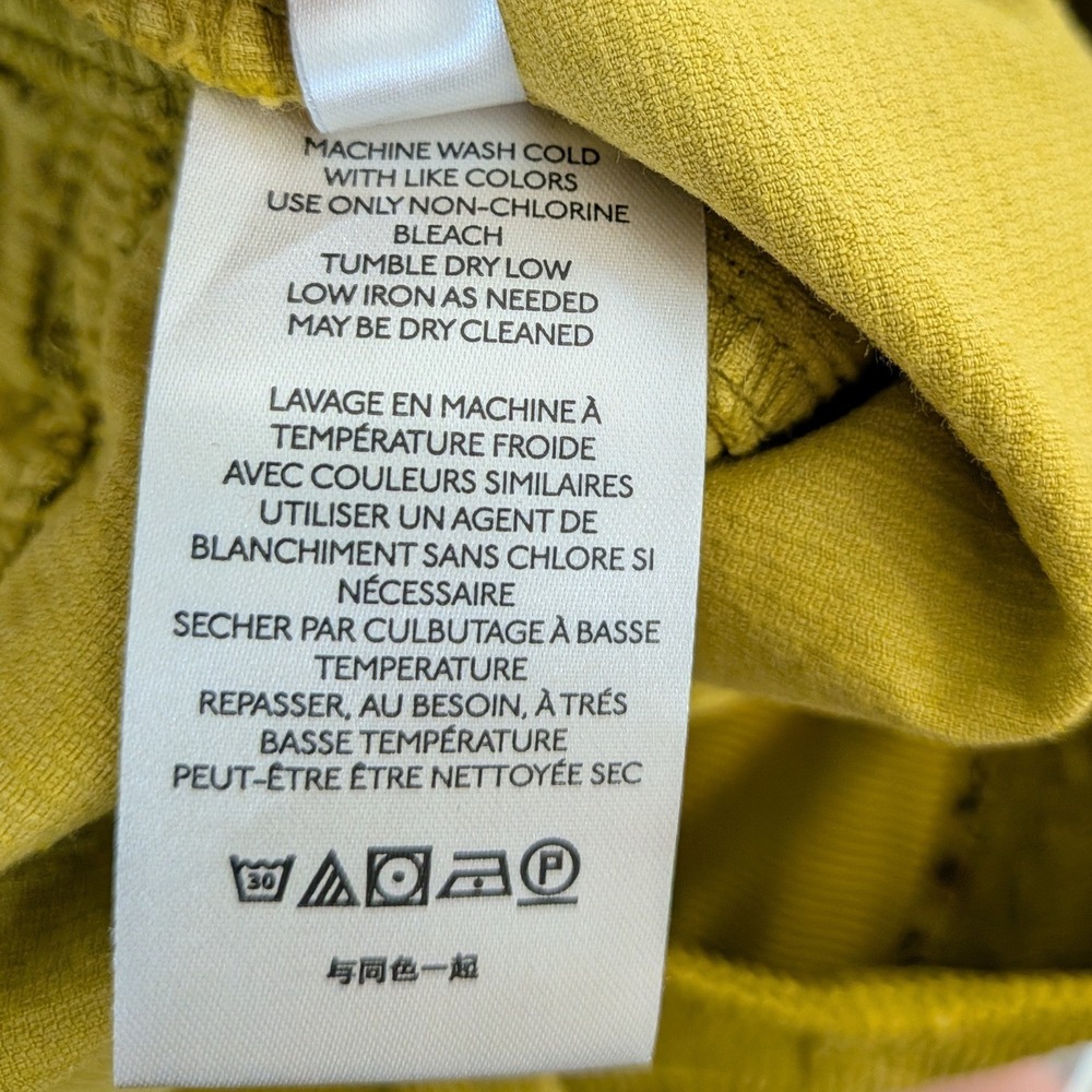 Pilcro Yellow Corduroy Pants; High Rise Ankle Zip Cargo 32 - Picture 5 of 9